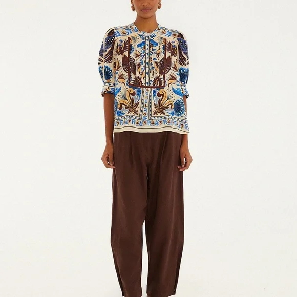 Farm Rio: Sand Nature Land Blouse